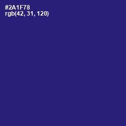 #2A1F78 - Persian Indigo Color Image