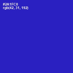 #2A1FC0 - Dark Blue Color Image