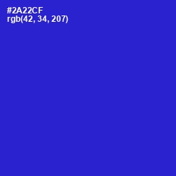 #2A22CF - Dark Blue Color Image