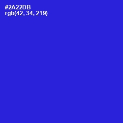 #2A22DB - Dark Blue Color Image