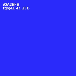 #2A2BFB - Blue Color Image