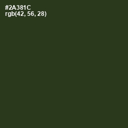 #2A381C - Green Kelp Color Image