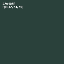 #2A403B - Lunar Green Color Image