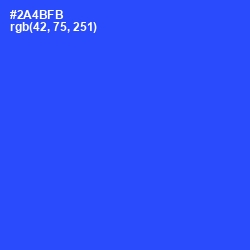 #2A4BFB - Blue Ribbon Color Image