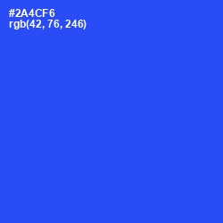 #2A4CF6 - Blue Ribbon Color Image