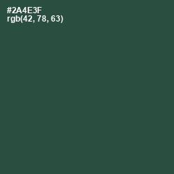 #2A4E3F - Lunar Green Color Image