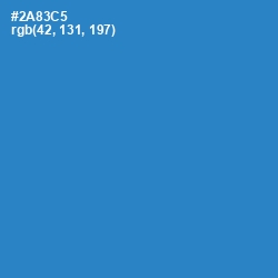 #2A83C5 - Curious Blue Color Image