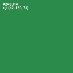 #2A8B4A - Sea Green Color Image