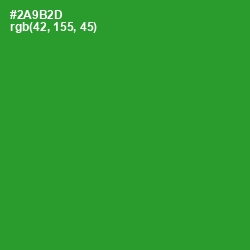 #2A9B2D - Forest Green Color Image