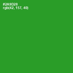 #2A9D28 - Forest Green Color Image