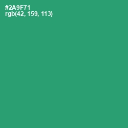 #2A9F71 - Eucalyptus Color Image