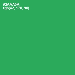 #2AAA5A - Sea Green Color Image