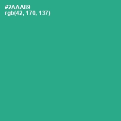 #2AAA89 - Jungle Green Color Image