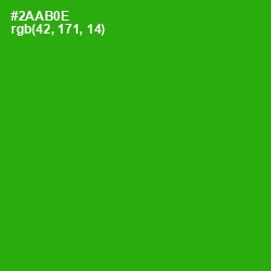 #2AAB0E - Forest Green Color Image