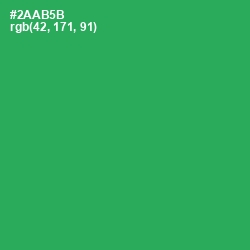 #2AAB5B - Sea Green Color Image