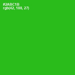 #2ABC1B - Forest Green Color Image