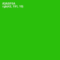 #2ABF0A - Forest Green Color Image