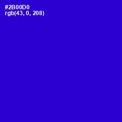 #2B00D0 - Dark Blue Color Image