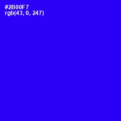 #2B00F7 - Blue Color Image