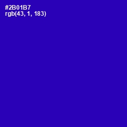 #2B01B7 - Blue Gem Color Image