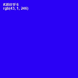#2B01F6 - Blue Color Image