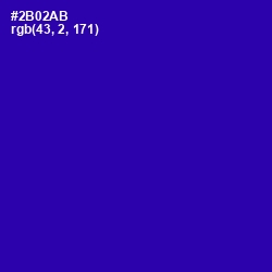 #2B02AB - Blue Gem Color Image