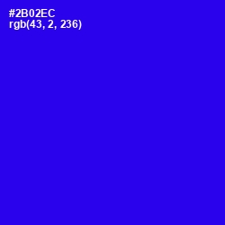 #2B02EC - Blue Color Image