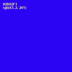 #2B02F1 - Blue Color Image