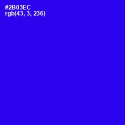 #2B03EC - Blue Color Image