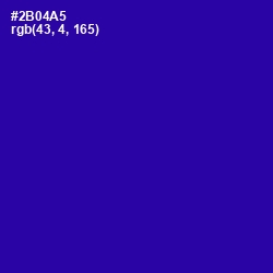 #2B04A5 - Blue Gem Color Image