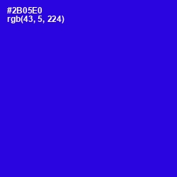 #2B05E0 - Dark Blue Color Image