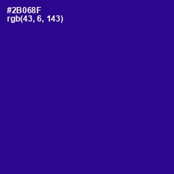 #2B068F - Blue Gem Color Image