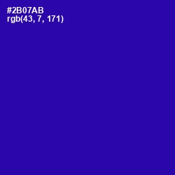 #2B07AB - Blue Gem Color Image