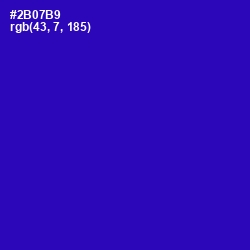 #2B07B9 - Blue Gem Color Image