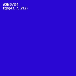 #2B07D4 - Dark Blue Color Image