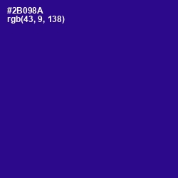 #2B098A - Blue Gem Color Image