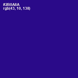 #2B0A8A - Blue Gem Color Image