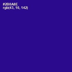#2B0A8E - Blue Gem Color Image
