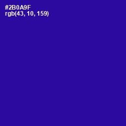 #2B0A9F - Blue Gem Color Image