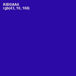 #2B0AA6 - Blue Gem Color Image