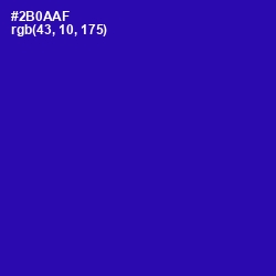 #2B0AAF - Blue Gem Color Image