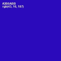 #2B0ABB - Blue Gem Color Image