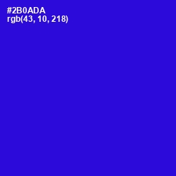 #2B0ADA - Dark Blue Color Image