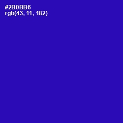 #2B0BB6 - Blue Gem Color Image