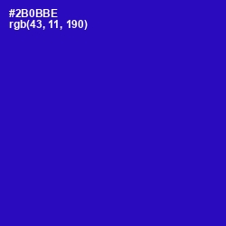 #2B0BBE - Persian Blue Color Image