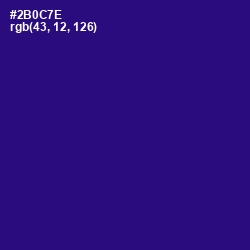 #2B0C7E - Deep Blue Color Image