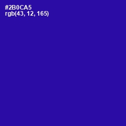 #2B0CA5 - Blue Gem Color Image