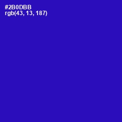 #2B0DBB - Persian Blue Color Image
