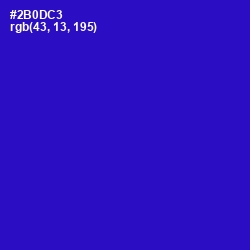 #2B0DC3 - Dark Blue Color Image