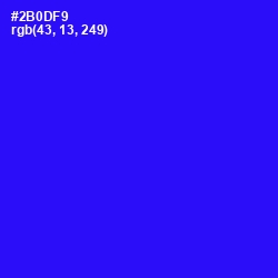 #2B0DF9 - Blue Color Image